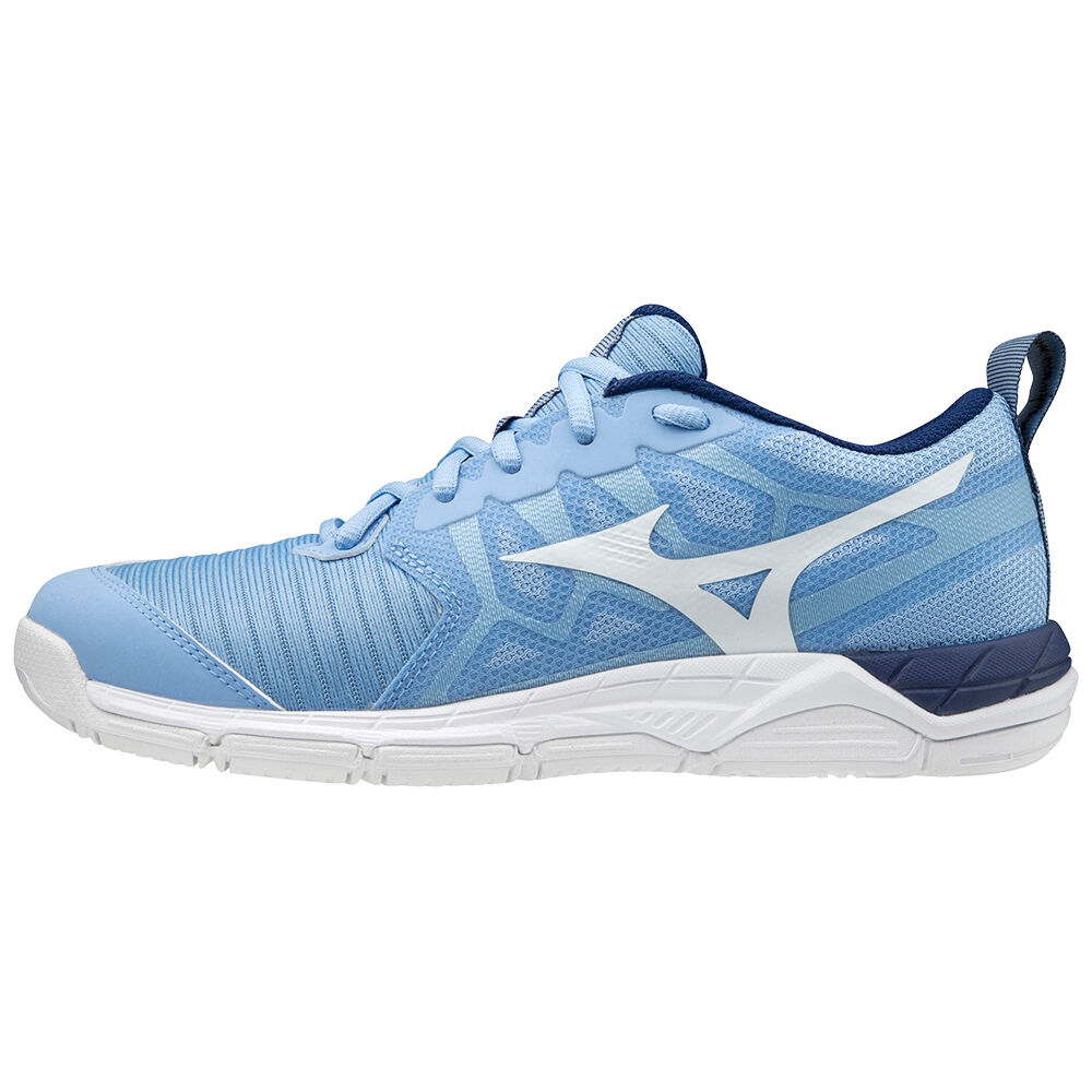 Sapatilhas Voleibol Mizuno Wave Supersonic 2 - Mulher - Azuis/Branco - QDZNM3497